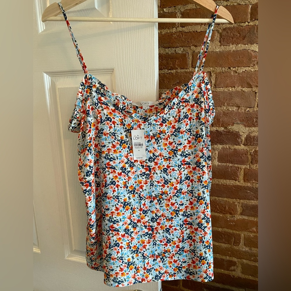 Loft Floral Ruffle Cami - New with Tags